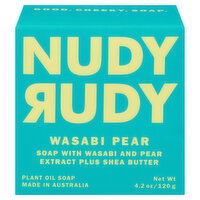 Nudy Rudy Soap, Plant Oil, Wasabi Pear, 4.2 Ounce