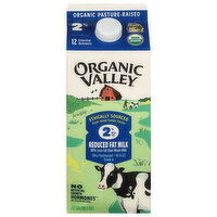 Organic Valley 2% Milkfat Reduced Fat Milk, 0.5 Gallon