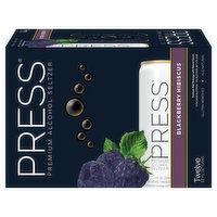 Press Alcohol Seltzer, Blackberry Hibiscus, Premium, 12 Each