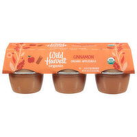 Wild Harvest Applesauce, Organic, Cinnamon, 6 Each