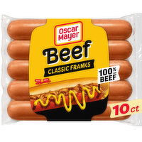 Oscar Mayer Classic Beef Franks Hot Dogs, 10 Each