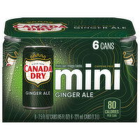 Canada Dry Ginger Ale, Caffeine Free, 6 Each