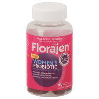 Florajen Women's Probiotic, Berry Flavored, Gummies, 40 Each