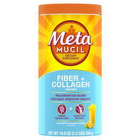 Metamucil Fiber + Collagen Metamucil Daily Fiber + Collagen, Plant Based Fiber, 60 Doses (19.9 OZ), 19.9 Ounce