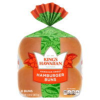 King's Hawaiian Hamburger Buns, Hawaiian Sweet, 8 Each