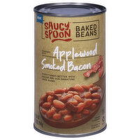 Saucy Spoon Baked Beans, Applewood Smoked Bacon, 28 Ounce