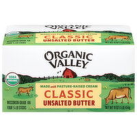 Organic Valley Unsalted Classic Butter, 16 Ounce