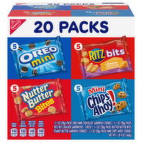 CHIPS AHOY!/NUTTER BUTTER/OREO/RITZ Cookie & Cracker Variety Pack, OREO Mini, CHIPS AHOY! Mini, Nutter Butter, RITZ Bits, 20 Ounce