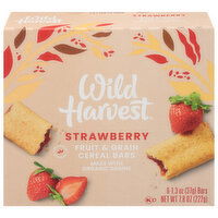 Wild Harvest Cereal Bars, Strawberry, Fruit & Grain, 6 Each