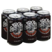 Dr Brown's Soda, Draft Style Root Beer, Caffeine Free, 6 Each