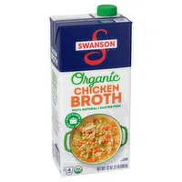 Swanson® Organic 100% Natural Chicken Broth, 32 Ounce