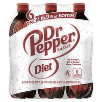 Dr Pepper Soda, Diet, 6 Each