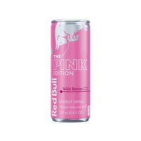 Red Bull Pink Edition Energy Drink, Wild Berries, with 80mg Caffeine, Taurine & B Vitamins, 8.4 Fluid ounce