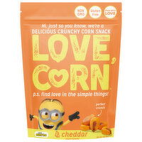 Love Corn Crunchy Cheddar Vegan Flavored Corn Snack, 4 Ounce