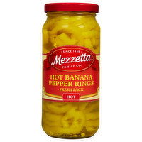 Mezzetta Banana Pepper Rings, Hot, Fresh Pack, 16 Fluid ounce