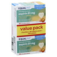 Equaline Aspirin, 81 mg, Low Dose, Chewable Tablets, Orange Flavor, Value Pack, 3 Each