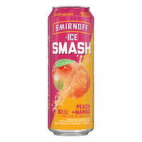 Smirnoff Ice Smash Beer, Peach + Mango, 23.5 Ounce