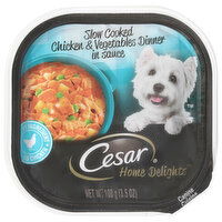 Cesar Home Delights Slow Cooked Chicken & Vegetable Dinner in Sauce Canine Cuisine, 3.5 Ounce