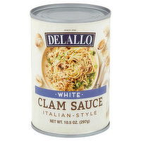 Delallo Clam Sauce, White, Italian Style, 10.5 Ounce