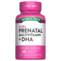 Nature's Truth Prenatal Multivitamin + DHA, Ultra, Softgels, 60 Each