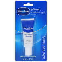Vaseline Lip Therapy White Petrolatum Advanced Healing Lip Protectant, 0.35 Ounce