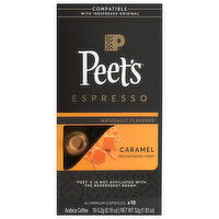 Peet's Coffee, Arabica, Espresso, Caramel, Aluminum Capsules, 10 Each