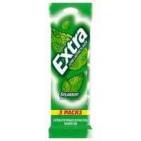 Extra Gum, Sugar Free, Spearmint, 3 Packs, 3 Each