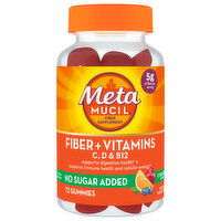 Metamucil Fiber Supplement, Gummies, Citrus Berry Flavored, 72 Each