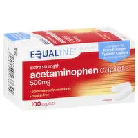 Equaline Acetaminophen, Extra Strength, 500 mg, Caplets, 100 Each