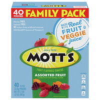 Mott's Fruit Flavored Snacks, Assorted Fruit, Family Size, 40 Each