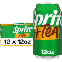 Sprite + Tea, Lemon-Lime And Tea Flavored Soda , 12 Fluid ounce