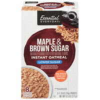 Essential Everyday Instant Oatmeal, Maple & Brown Sugar, 8 Each