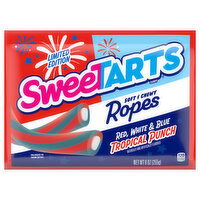 Sweetarts Candy,  Ropes, Tropical Punch, Red, White & Blue, 9 Ounce