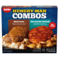 Hungry-Man Meatloaf and BBQ Sauced Chicken, Combos, 15 Ounce