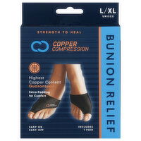 Copper Compression Bunion Relief, Unisex, Large/Extra Large, 1 Each