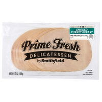 Prime Fresh Delicatessen Turkey Breast, Smoked, 7 Ounce