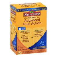 Nature Made Digestive Probiotics, Advanced Dual Action, Capsules, 30 Each