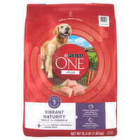 Purina One +Plus Dog Food, Vibrant Maturity, Adult 7+ Formula, 16.5 Pound