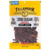 Tillamook Country Smoker Beef Jerky, Zero Sugar, Original, 6.5 Ounce