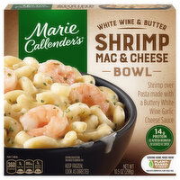 Marie Callender's White Wine and Butter Shrimp Mac & Cheese Bowl Frozen Meal, 10.5 Ounce
