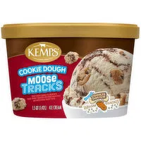 Kemps Cookie Dough Moose Tracks Ice Cream, 1.5 Quart