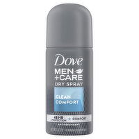 Dove Men+Care Antiperspirant, Clean Comfort, Dry Spray, 1 Ounce