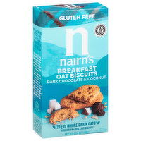 Nairn's Breakfast Oat Biscuits, Gluten Free, Dark Chocolate & Coconut, 5.64 Ounce