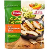 Tyson Grilled And Ready Grilled & Ready Grilled & Ready Fully Cooked Fajita Frozen Chicken Strips, 22 Ounce