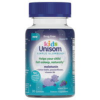 Unisom Simple Slumbers Melatonin, Gummies, Kids, Grape Flavor, 30 Each