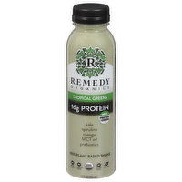 Remedy Organics Shake, 100% Plant Based, Tropical Greens, 12 Fluid ounce