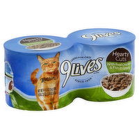 9Lives Cat Food, with Real Chicken & Fish in Gravy, Hearty Cuts, 4 Each