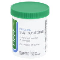 Fleet Glycerin Suppositories, Adult, 50 Each