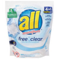 All Detergent, Free Clear, 4 in 1, Mighty Pacs, 39 Each