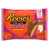 Reese's Milk Chocolate & Peanut Butter, Hearts, Snack Size, 15 Ounce